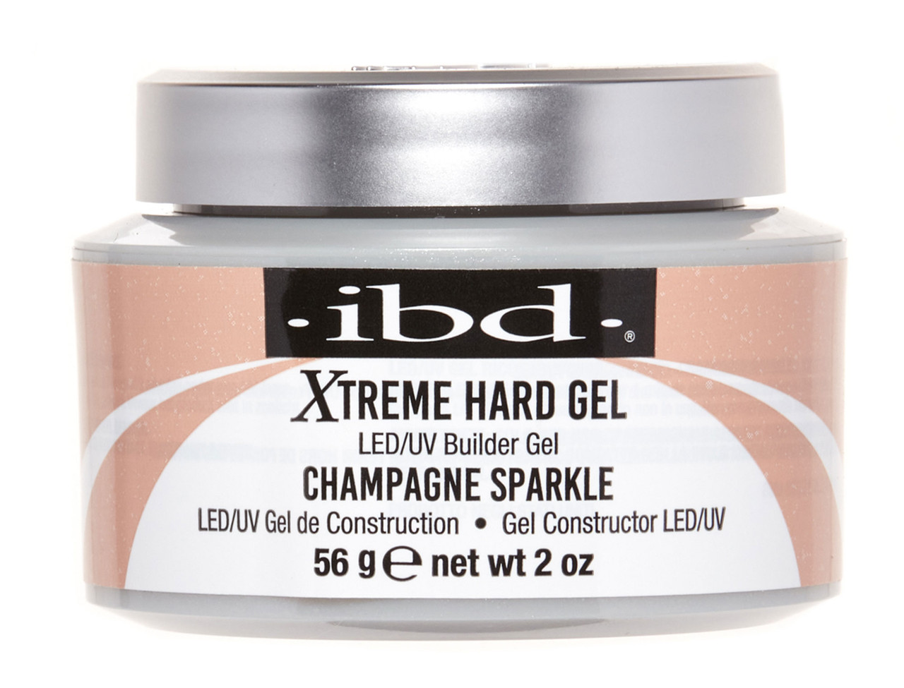 IBD Hard Gel LED/UV Xtreme Builder Gel Champagne Sparkle  - 56 g / 2 oz