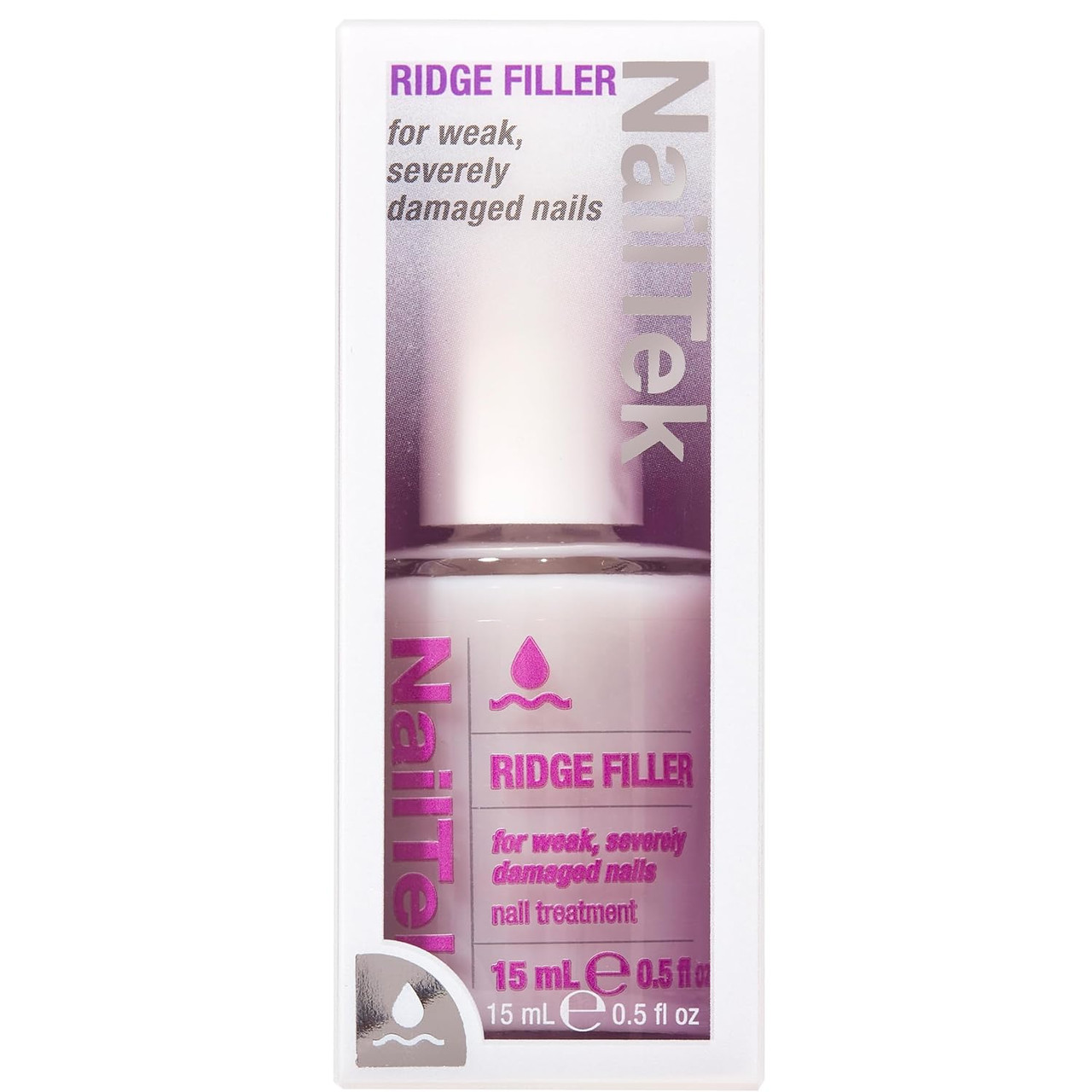 NailTek Ridge Filler Formula 4 - For Weak & Damaged Nails, 0.5 fl oz
