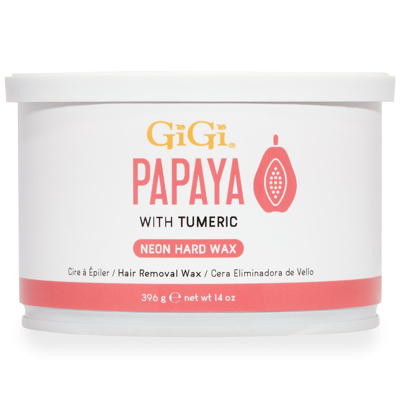 GiGi Neon Hard Wax Papaya - 14 oz