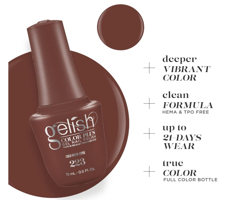 Gelish Color Plus Gel Nail Polish Cold Brew Cutie - 0.5 fl oz