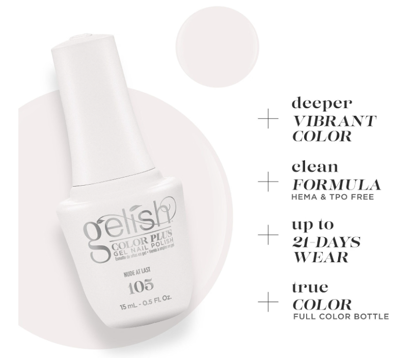 Gelish Color Plus Gel Nail Polish Nude At Last - 0.5 fl oz