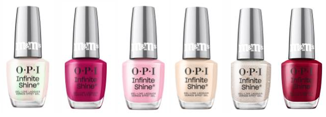 OPI Infinite Shine Sweeten Your Mani x m&m Holiday 2026 Collection – 14PC Display