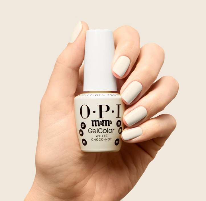 OPI x M&M'S GelColor Intelli-Gel White Choco-hot HPT11 - 0.5 oz (15 mL)
