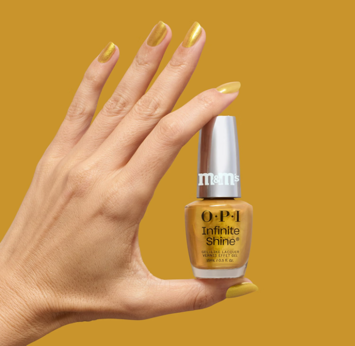 OPI x M&M'S Infinite Shine Shiny & Bright HRT13 - .5 oz / 15 mL