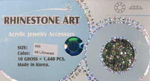 Rhinestone Art AB Color - Lt. Emerald - 1440ct