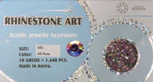 Rhinestone Art AB Color - Rose - 1440ct