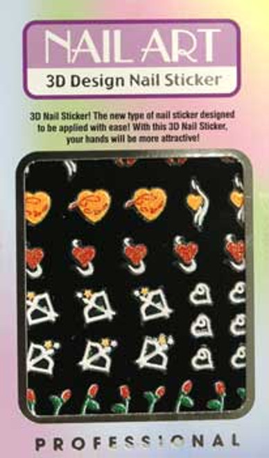 3 D Valentine Nail Sticker - KR2