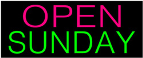 Neon Sign - Open Sunday