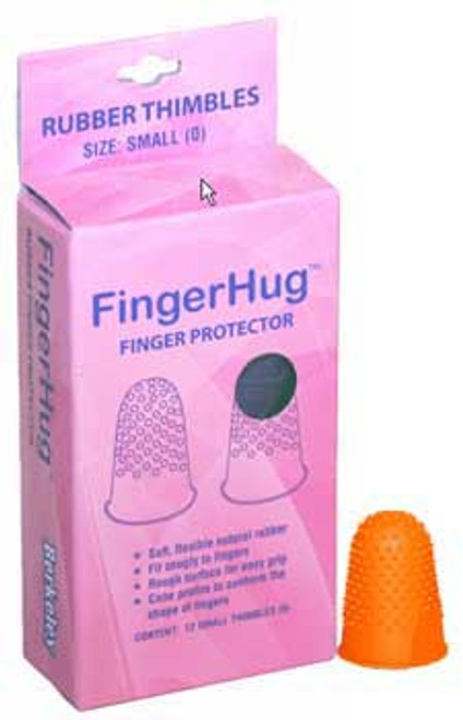 Berkerley FingerHug Rubber Thimble - Size 0 - Yellow - 12ct