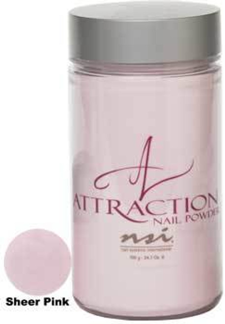 NSI Attraction Nail Powder - Sheer Pink - 24.7oz