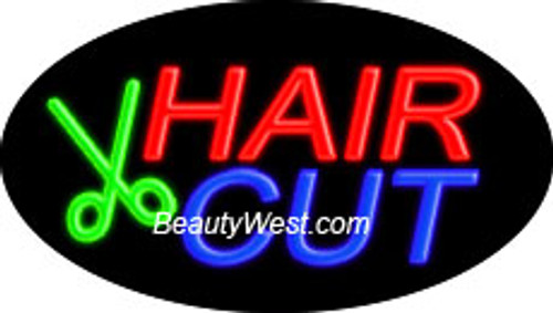 Neon Flashing Sign Hair Cut