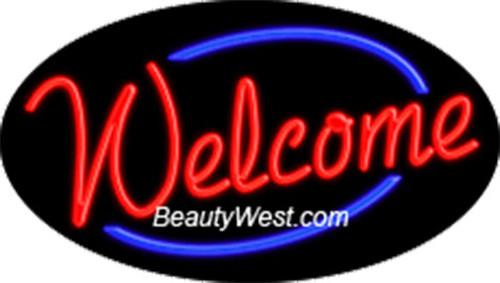 Neon Flashing Sign: Welcome