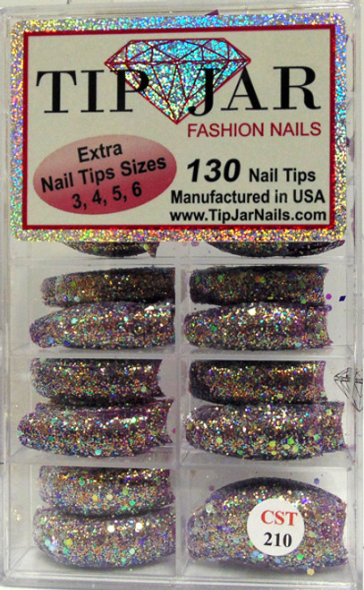 Tip Jar Fashion Nails Glitter Tips - CST210