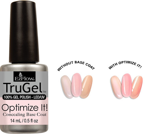 EzFlow TruGel Polish Optimize It! Concealing Base Coat - .5oz EzFlow TruGel Polish Optimize It! Concealing Base Coat - .5oz
