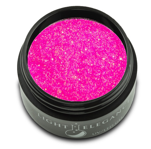 Light Elegance UV/LED Glitter Gel Hot Pink - .57 oz (17 ml)