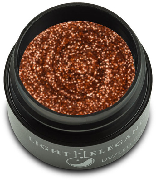 Light Elegance UV/LED Glitter Gel Cinnamon - .575oz/ 17 ml