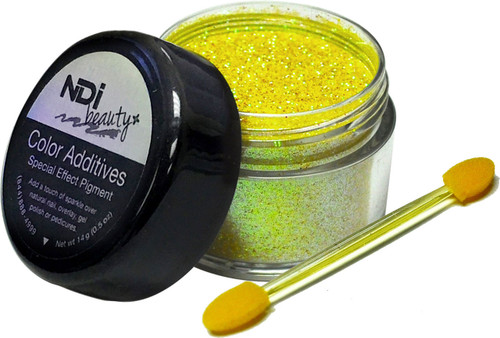 NDI beauty Iridescent Glitter Golden Sun Yellow - .5oz