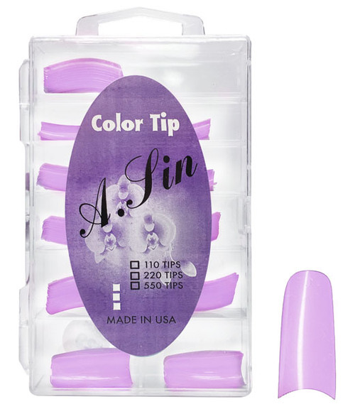 A. Sin Assorted Color Nail Tips Lilac - 110ct # 6