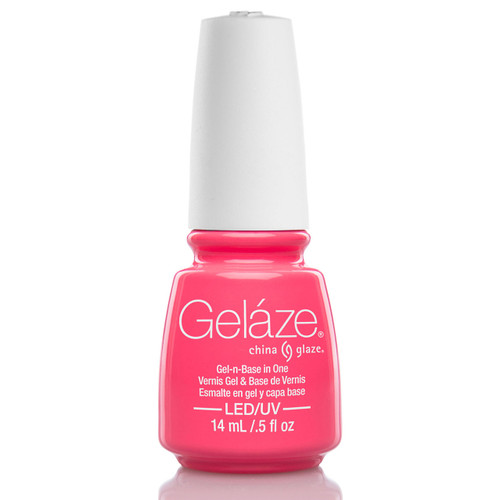 Gelaze Gel-n-Base Gel Polish Shocking Pink - .5 fl oz