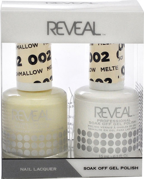 Reveal Gel Polish & Nail Lacquer Matching Duo - MELTED MARSHMALLOW - .5 oz