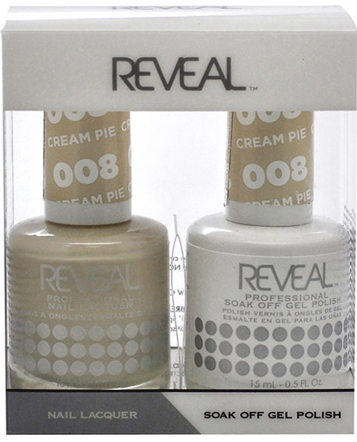 Reveal Gel Polish & Nail Lacquer Matching Duo - CREAM PIE - .5 oz