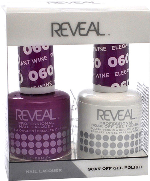 Reveal Gel Polish & Nail Lacquer Matching Duo - ELEGANT WINE - .5 oz