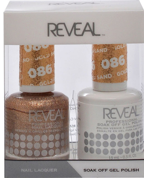 Reveal Gel Polish & Nail Lacquer Matching Duo - GOLD SAND - .5 oz