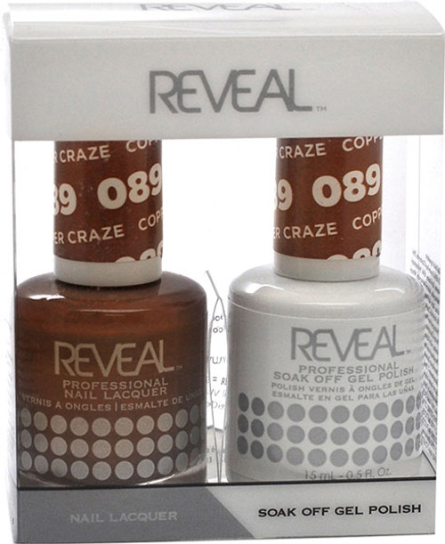 Reveal Gel Polish & Nail Lacquer Matching Duo - COPPER CRAZE - .5 oz