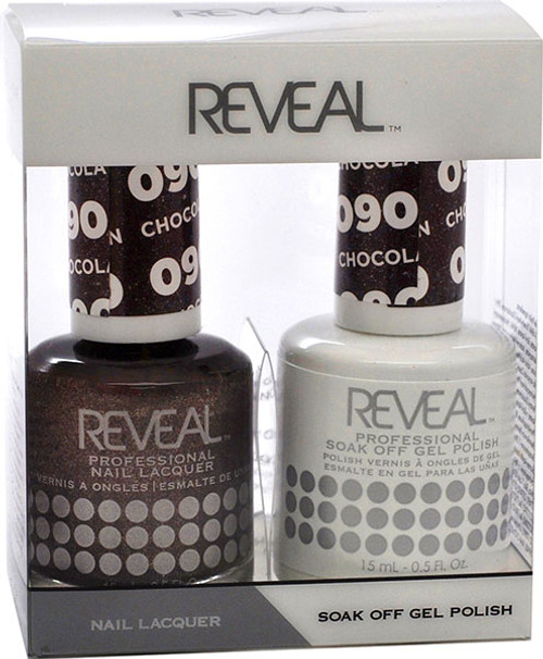 Reveal Gel Polish & Nail Lacquer Matching Duo - CHOCOLATE FOUNTAIN - .5 oz