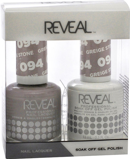 Reveal Gel Polish & Nail Lacquer Matching Duo - GREIGE STONE - .5 oz