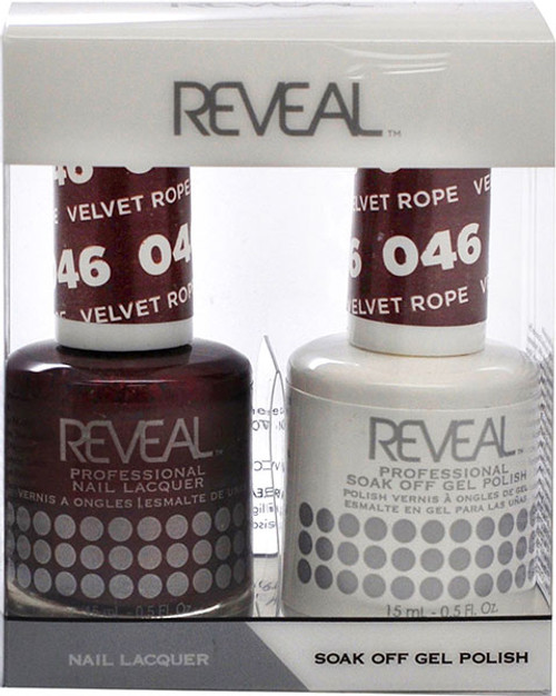 Reveal Gel Polish & Nail Lacquer Matching Duo - VELVET ROPE - .5 oz