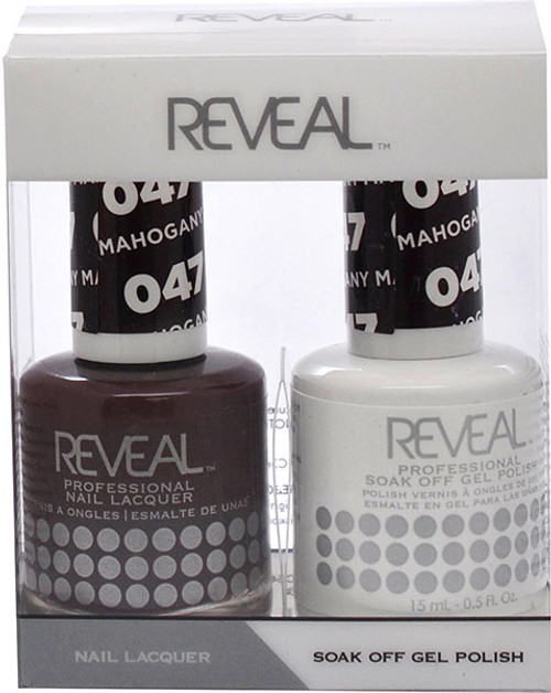 Reveal Gel Polish & Nail Lacquer Matching Duo - MAHOGANY MAIDEN - .5 oz