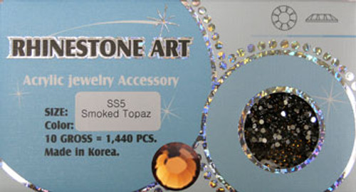 Rhinestone Art Color Smoke Topaz /1440ct