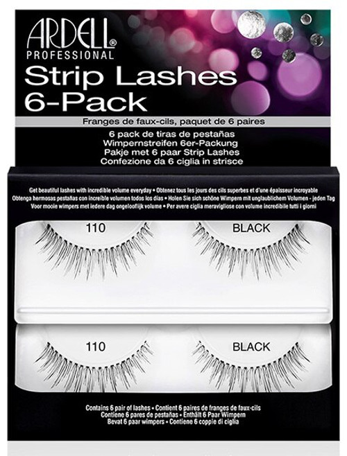 Ardell Strip Lashes 6-Pack - 110 Black