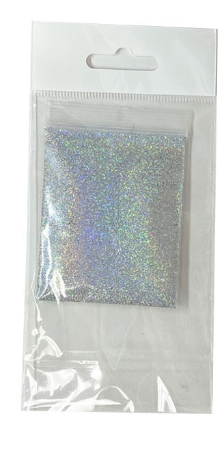 Nail Art Holographic Glitter Laser Shining Fine Powder - Silver 10 gram