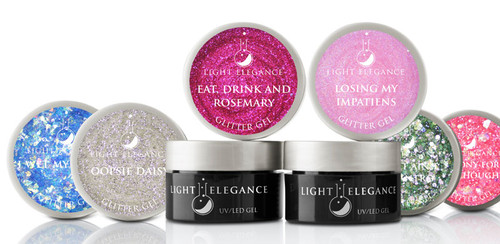 Light Elegance UV/LED Glitter Gel Spring 2020 Blossom and Bloom Collection - 6pc