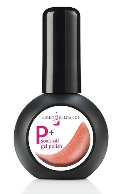 Light Elegance P+ Glitter Gel Polish Orange Crush -15 ml