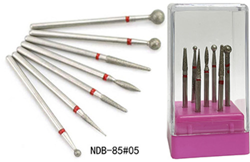 NDi beauty Diamond Carbide Bit Set 7 PCS - 3/32 Shank - NDB85-05