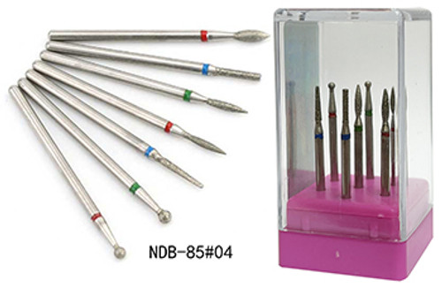 NDi beauty Diamond Carbide Bit Set 7 PCS - 3/32 Shank - NDB85-04