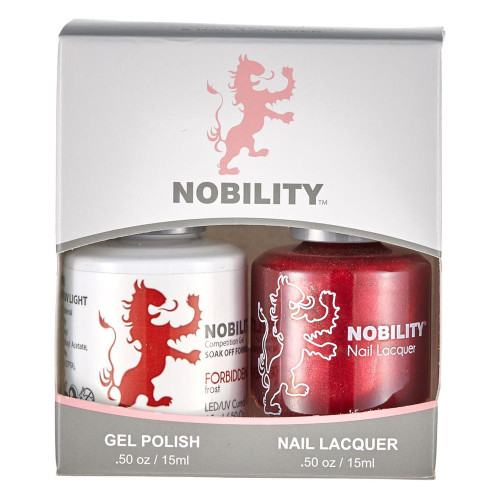 LeChat Nobility Gel Polish & Nail Lacquer Duo Set Forbidden Red - .5 oz / 15 ml