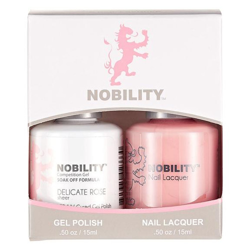LeChat Nobility Gel Polish & Nail Lacquer Duo Set Delicate Rose - .5 oz / 15 ml