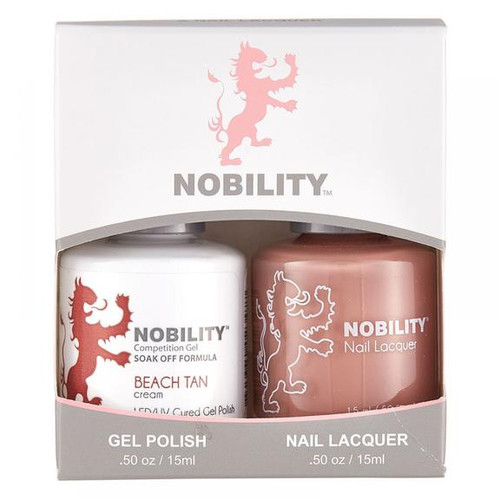 LeChat Nobility Gel Polish & Nail Lacquer Duo Set Beach Tan - .5 oz / 15 ml