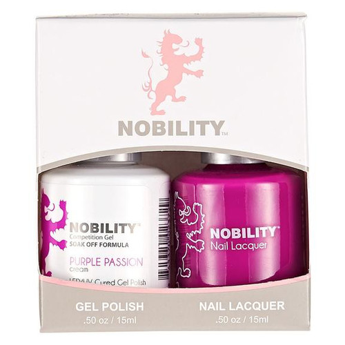 LeChat Nobility Gel Polish & Nail Lacquer Duo Set Purple Passion - .5 oz / 15 ml