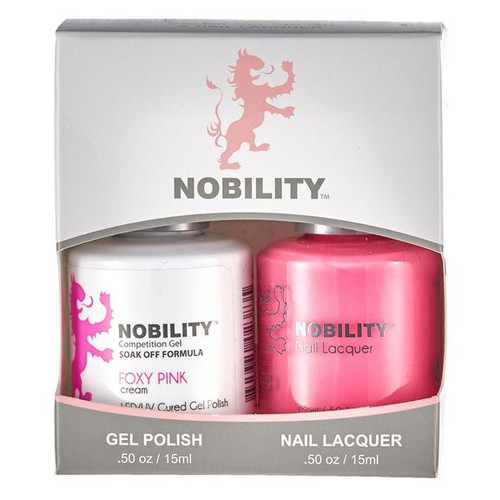 LeChat Nobility Gel Polish & Nail Lacquer Duo Set Foxy Pink - .5 oz / 15 ml