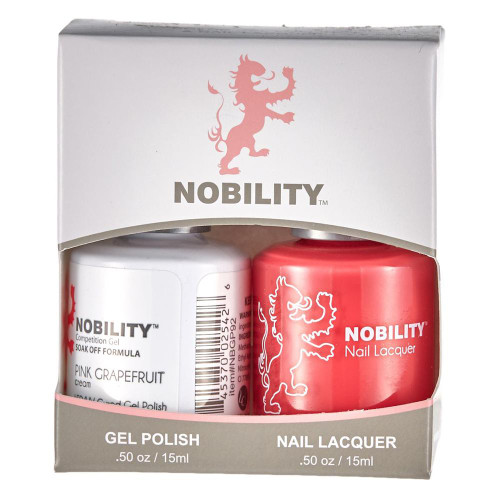 LeChat Nobility Gel Polish & Nail Lacquer Duo Set Pink Grapefruit - .5 oz / 15 ml
