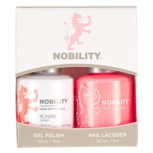 LeChat Nobility Gel Polish & Nail Lacquer Duo Set Bonfire - .5 oz / 15 ml