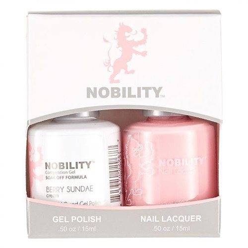 LeChat Nobility Gel Polish & Nail Lacquer Duo Set Berry Sundae - .5 oz / 15 ml