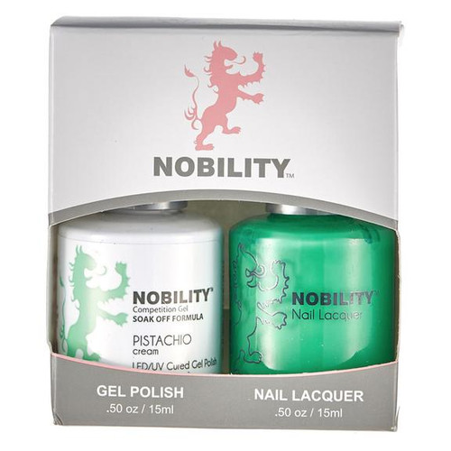 LeChat Nobility Gel Polish & Nail Lacquer Duo Set Pistachio - .5 oz / 15 ml