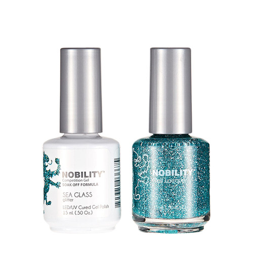 LeChat Nobility Gel Polish & Nail Lacquer Duo Set Sea Glass - .5 oz / 15 ml