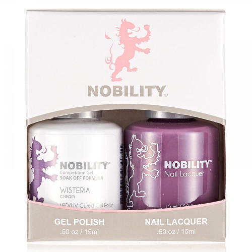 LeChat Nobility Gel Polish & Nail Lacquer Duo Set Wisteria - .5 oz / 15 ml